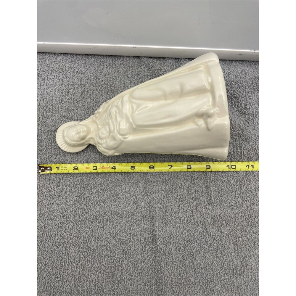Madonna & Child Ceramic Standing Figurine Artist Signed White Glazed - Picture 9 of 11